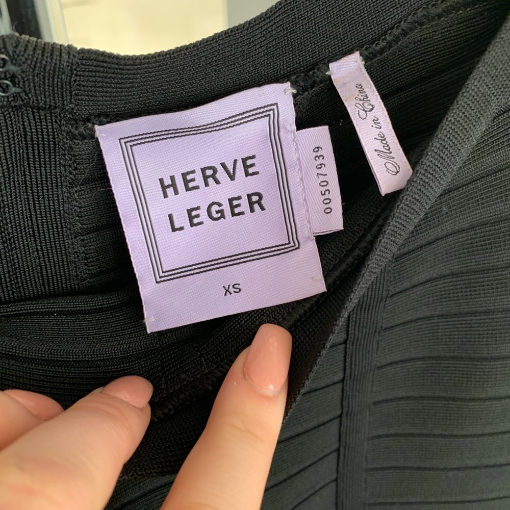 Herve Leger Sia Black Pencil Bandage Skirt - Picture 4 of 4